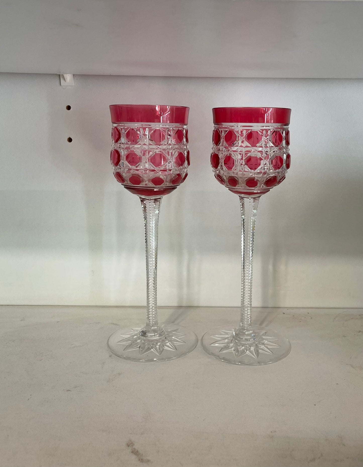 Rare Set of 1930's Baccarat Crystal Cordial glasses