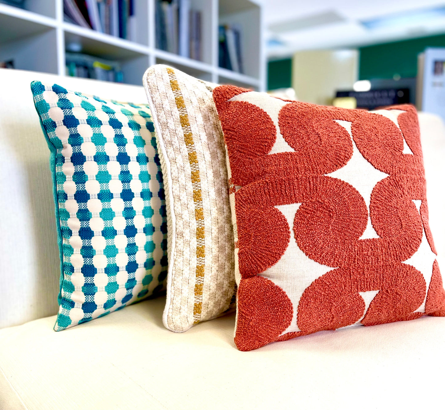 Orange Chunky Knit Pillow