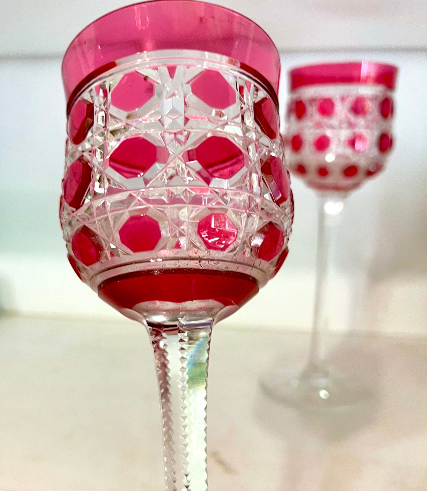 Rare Set of 1930's Baccarat Crystal Cordial glasses