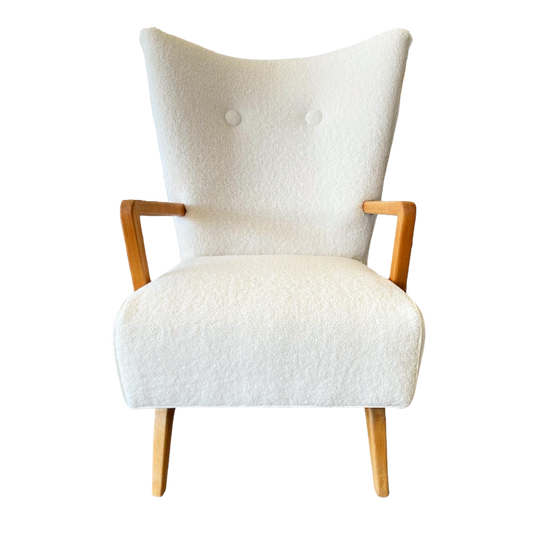 1960’s/70’s mid century modern solid ash and maple wood chair.