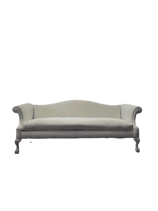 White Chippendale Featherdown Couch