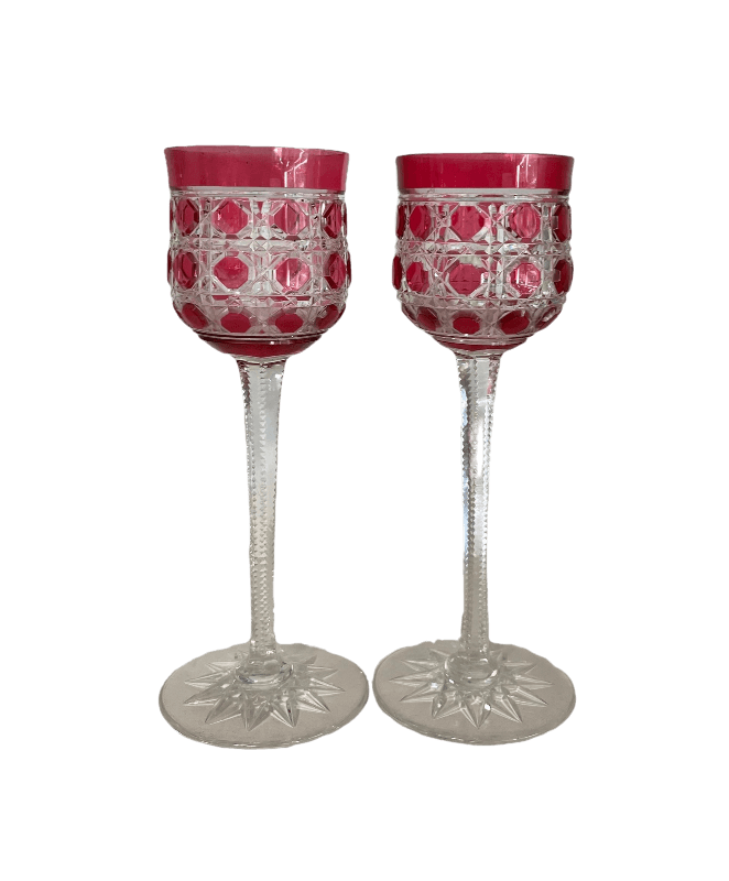 Rare Set of 1930's Baccarat Crystal Cordial glasses