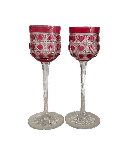 Rare Set of 1930's Baccarat Crystal Cordial glasses